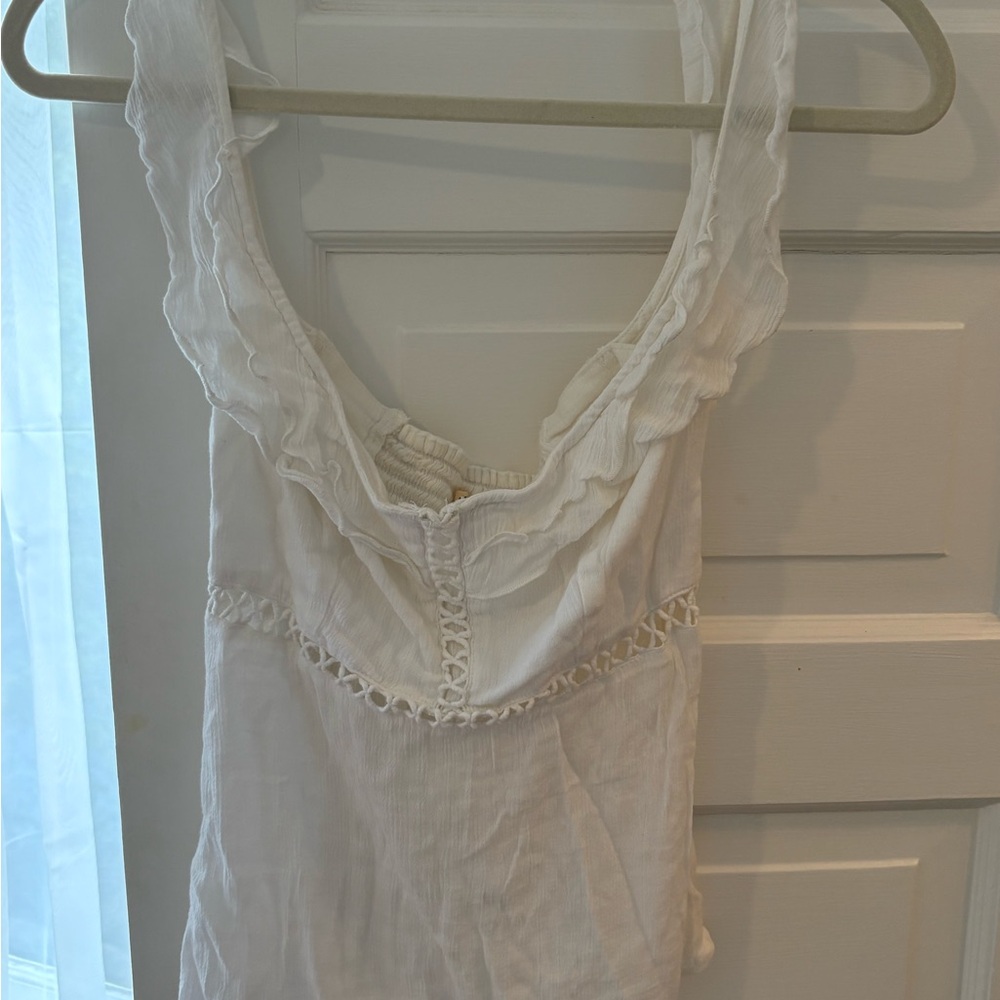Hollister Ivory Ruffle Trim Camisole